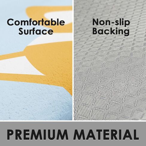Bayson Snowflakes Imitation Cashmere Bath Mat, 17x30 Inch Winter Blue Snow Christmas Bath Rug Decorative Floor Mat, Non Slip Rubber Back and Strong Water Absorption for Bathroom Bedroom Decor in Saudi Arabia