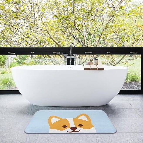 Bayson Snowflakes Imitation Cashmere Bath Mat, 17x30 Inch Winter Blue Snow Christmas Bath Rug Decorative Floor Mat, Non Slip Rubber Back and Strong Water Absorption for Bathroom Bedroom Decor in Saudi Arabia