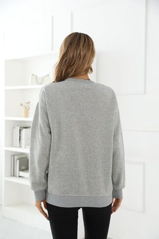 Barlver Women Christmas Sweatshirt Xmas Fleece Warm Vacation Tunic Sweater Shirt Christmas Graphic Pullover Top in Saudi Arabia