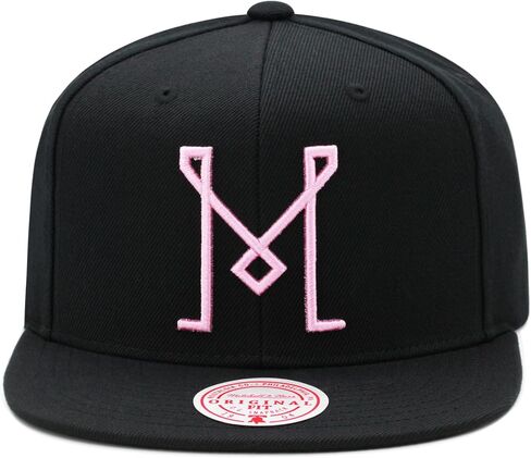 Mitchell & Ness Inter Miami CF MLS Miami M Logo Snapback Hat Cap in Saudi Arabia