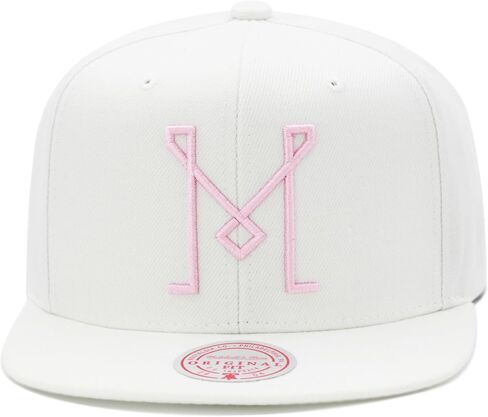 Mitchell & Ness Inter Miami CF MLS Miami M Logo Snapback Hat Cap in Saudi Arabia