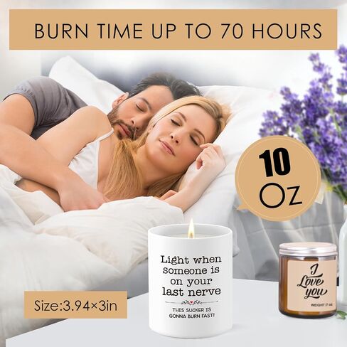 Christmas Gifts for Women, 10oz Candle Gift for Sister Best Friend, Funny Birthday Gifts for Coworkers Mom Girlfriend, Friendship Gifts Ideas, My Last Nerve Scented Soy Candle in Saudi Arabia