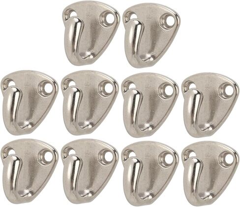 10 Pcs Hook 316 Stainless Steel Marine Grade Clothes Coat Pad Eye Hooks,Boat Hardware Accessories in Saudi Arabia