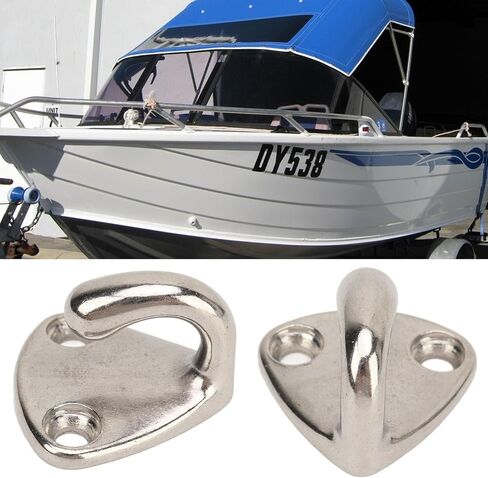 10 Pcs Hook 316 Stainless Steel Marine Grade Clothes Coat Pad Eye Hooks,Boat Hardware Accessories in Saudi Arabia