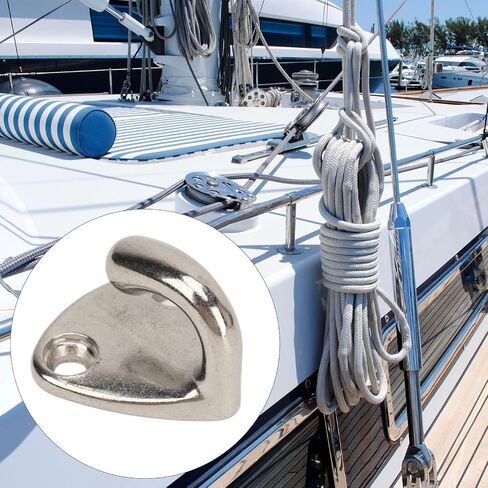 10 Pcs Hook 316 Stainless Steel Marine Grade Clothes Coat Pad Eye Hooks,Boat Hardware Accessories in Saudi Arabia
