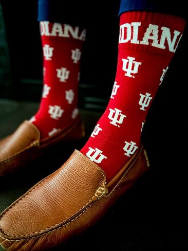 جوارب رسمية من NCAA Indiana Hoosiers، مقاس واحد، أحمر in Kuwait