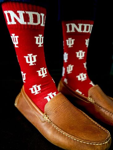 جوارب رسمية من NCAA Indiana Hoosiers، مقاس واحد، أحمر in Kuwait