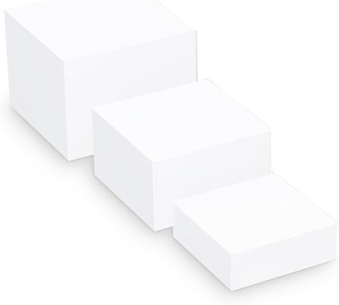 homingyo 3 Pcs Acrylic Cake Stand Acrylic Risers Display for Cake Stands Candy Dessert (WHITE, 4 inch,5 inch,6 inch) in Saudi Arabia