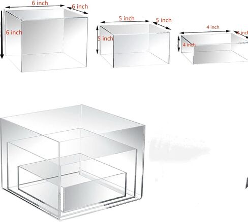 homingyo 3 Pcs Acrylic Cake Stand Acrylic Risers Display for Cake Stands Candy Dessert (WHITE, 4 inch,5 inch,6 inch) in Saudi Arabia