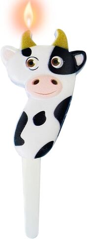 Cow Number 7 Birthday Candle, 7th Birthday Farm Party Supplies, Cute Cow Pattern Number Candle for Birthday Cake Topper Decorations in Saudi Arabia