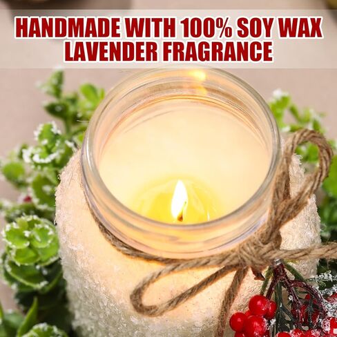 24 أوقية عيد الميلاد ديكور الشتاء ميسون جرة شمعة المعطرة التوت عيد الميلاد شمعة عيد الميلاد شموع ديكور شمعة لها الكبار المعلمين أمي ريفي حفلات عيد الميلاد in Kuwait