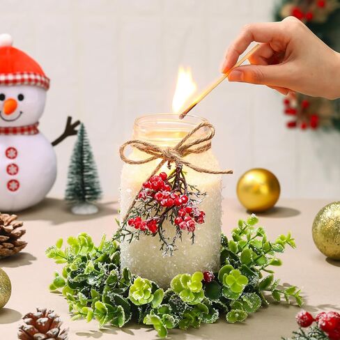 24 أوقية عيد الميلاد ديكور الشتاء ميسون جرة شمعة المعطرة التوت عيد الميلاد شمعة عيد الميلاد شموع ديكور شمعة لها الكبار المعلمين أمي ريفي حفلات عيد الميلاد in Kuwait