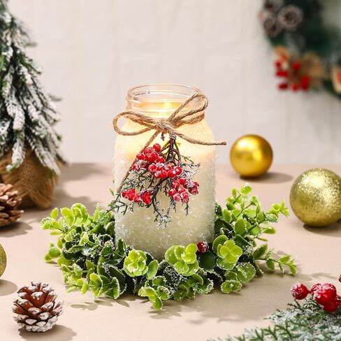 24 أوقية عيد الميلاد ديكور الشتاء ميسون جرة شمعة المعطرة التوت عيد الميلاد شمعة عيد الميلاد شموع ديكور شمعة لها الكبار المعلمين أمي ريفي حفلات عيد الميلاد in Kuwait