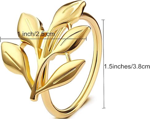 8 Pack of Leaf Napkin Rings, Gold Alloy Napkin Holder for Wedding Banquet Christmas Dinner Decor Family Gatherings Table Decor in Saudi Arabia
