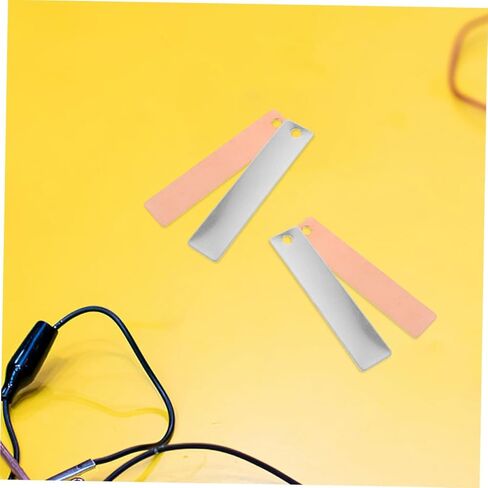 8 أزواج من ألواح قطب البطارية، شريط نحاسي من الأنود الزنك لبطارية الفاكهة، أنود لتجربة طلاء الزنك، لمستلزمات تجربة بطارية الفاكهة بالزنك الكهربائي in Kuwait