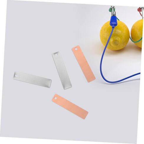 8 أزواج من ألواح قطب البطارية، شريط نحاسي من الأنود الزنك لبطارية الفاكهة، أنود لتجربة طلاء الزنك، لمستلزمات تجربة بطارية الفاكهة بالزنك الكهربائي in Kuwait