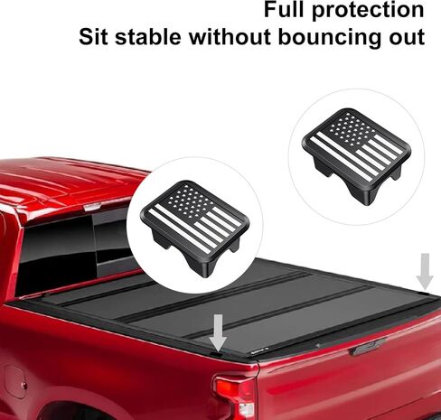 Bed Rail Stake Pocket Covers for Dodge Ram 1500s, Rear Truck Tonneau Covers, Stake Hole Caps Plugs, Compatible with 2019 2020 2022 2023 2024 Dodge Ram 1500 2500 Accessories (Set of 2) in Saudi Arabia