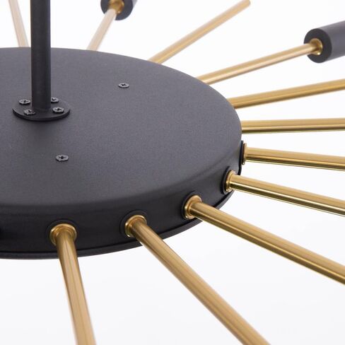 Wellmet 54inch Large Black&Gold Wagon Wheel Chandelier, 2-Tier 30-Light Farmhouse Chandelier Lighting Fixture for Living Room, Entryway, Hallway, Dining Room, Bar, Cafe in Saudi Arabia