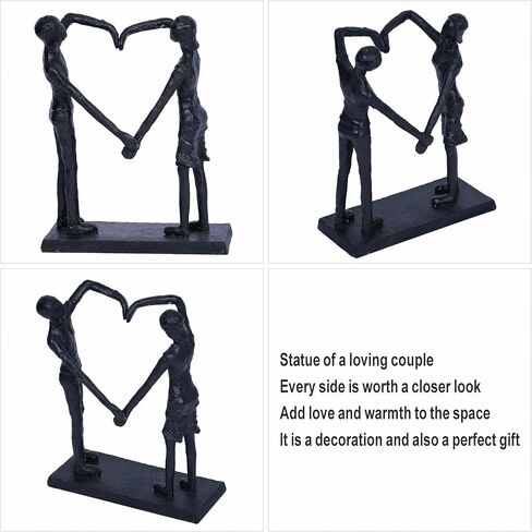 Couple Statue Love Figurine Iron Sculpture Home Decor Modern Abstract Decorative Anniversary Wedding Gifts for Couple Iron Romantic Passionate Love Ornament for Couples Valentines in Saudi Arabia