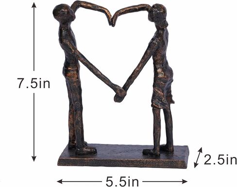 Couple Statue Love Figurine Iron Sculpture Home Decor Modern Abstract Decorative Anniversary Wedding Gifts for Couple Iron Romantic Passionate Love Ornament for Couples Valentines in Saudi Arabia