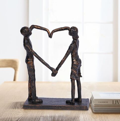 Couple Statue Love Figurine Iron Sculpture Home Decor Modern Abstract Decorative Anniversary Wedding Gifts for Couple Iron Romantic Passionate Love Ornament for Couples Valentines in Saudi Arabia