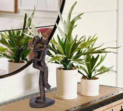Couple Statue Love Figurine Iron Sculpture Home Decor Modern Abstract Decorative Anniversary Wedding Gifts for Couple Iron Romantic Passionate Love Ornament for Couples Valentines in Saudi Arabia