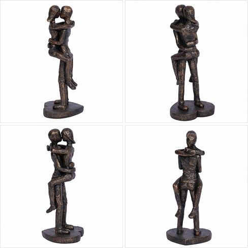 Couple Statue Love Figurine Iron Sculpture Home Decor Modern Abstract Decorative Anniversary Wedding Gifts for Couple Iron Romantic Passionate Love Ornament for Couples Valentines in Saudi Arabia