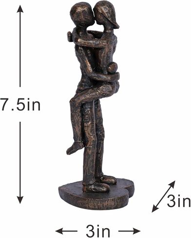 Couple Statue Love Figurine Iron Sculpture Home Decor Modern Abstract Decorative Anniversary Wedding Gifts for Couple Iron Romantic Passionate Love Ornament for Couples Valentines in Saudi Arabia
