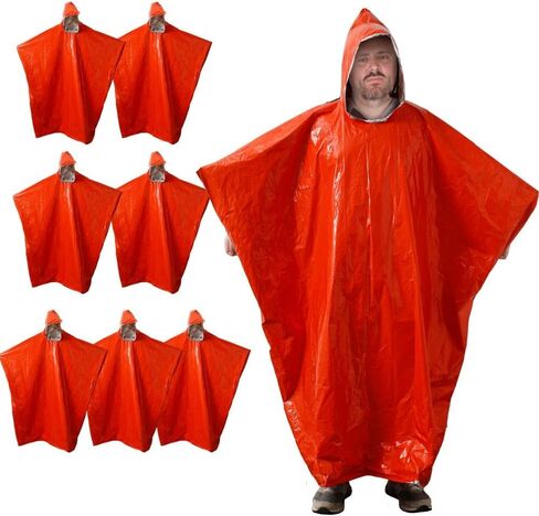 Plus Size Emergency Poncho, Mylar Poncho with Hood, Mylar Emergency Blanket in Camping, Hiking, and Outdoor Activities in Saudi Arabia