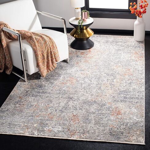 SAFAVIEH Dream Collection 2' x 8' Grey/Multi DRM429G Modern Abstract Premium Viscose Runner Rug in Saudi Arabia