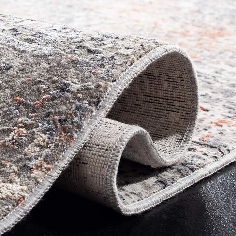 SAFAVIEH Dream Collection 2' x 8' Grey/Multi DRM429G Modern Abstract Premium Viscose Runner Rug in Saudi Arabia