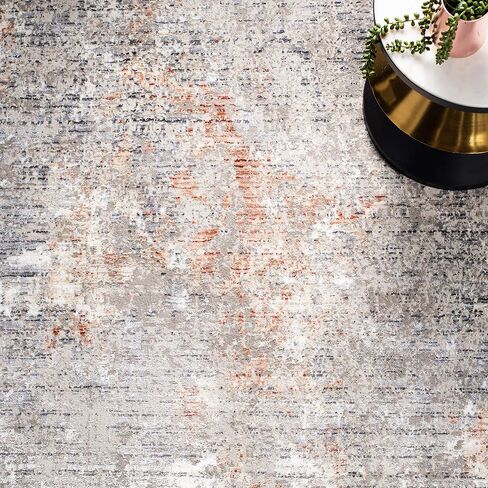 SAFAVIEH Dream Collection 2' x 8' Grey/Multi DRM429G Modern Abstract Premium Viscose Runner Rug in Saudi Arabia