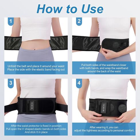 Heating Pad - Portable Heating Pad - Heating Pad for Back Cordless Heating Pad with Massager for Back Pain Relief, Portable Back Massager Wearable Heating Pad Christmas Gifts for Women Gifts for mom in Saudi Arabia