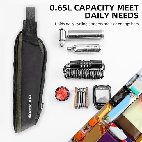 ROCKBROS Bike Top Tube Bag Bike Frame Bag Bike Triangle Bag Small Aerodynamic Bag for Triathlon and Gravel Bikes in Saudi Arabia