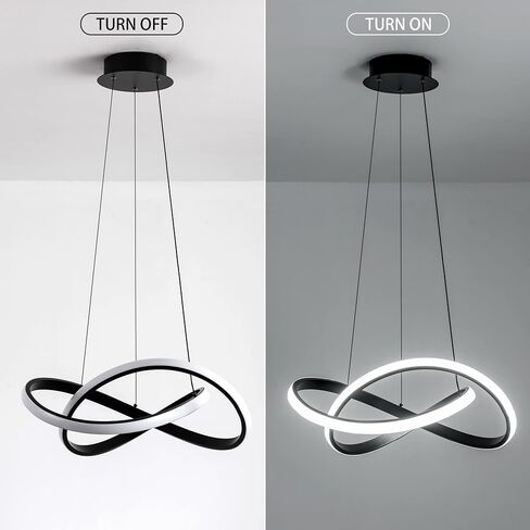 MAYNA Modern LED Pendant Light Fixture, Contemporary LED Chandelier with Irregular Ring Lights, Adjustable Modern Chandeliers for Dining Room Kitchen Entryway Living Room Bedroom, 6000K Daylight in Saudi Arabia