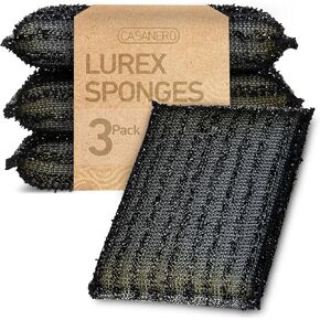 6-Pack Kitchen Scrubbing Sponges, Durable Non Scratch Heavy Duty Multi-Surface Cleaning Sponges for Kitchen, Bathroom, Dishes, Non-Stick Cookware, Countertops, and Household Cleaning