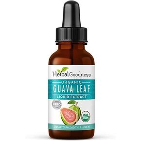 Guava Leaf Extract - Organic Guava Leaves - Hojas de Guayaba for Health & Wellness, Immune Support, Hair, Skin and Nails Supplement | Non-GMO |1oz Bottle - Herbal Goodness