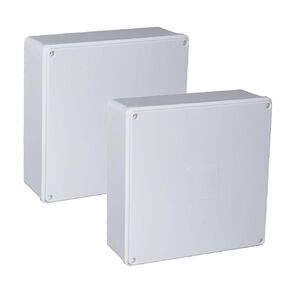 2 Pack 12" x 12" x 3" PVC Plastic Dustproof Waterproof Box IP65 Junction Boxes Project Junction Conduit Box for Electrical Enclosure