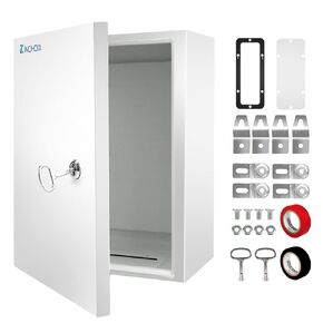 Outdoor Electrical Box 20 x 16 x 8'' Nema 4X Enclosure Weatherproof Electrical Junction Box Waterproof Electrical Enclosure Lockable Junction Box
