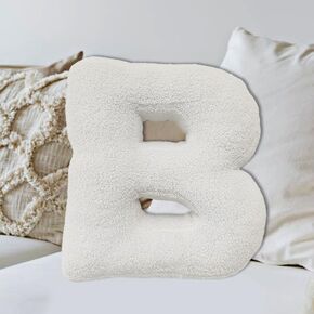 Letter Plush Pillow, Letter Hugging Throw Pillows, Decorative Initial Letter Shaped Throw Pillows for Bed Couch, Letter Pillows English Alphabet A to Z for Sofa Bedroom Living Room Decor (K)