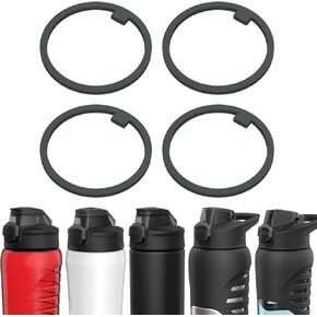 BOSORIO 4 Pack Gaskets Compatible with Under Armour Pro Lid and Rise Lid Water Bottle 16oz 18oz 24oz 32oz, Top Lid Replacement Seals Part, Bottle Cap Mouth Plug Accessories
