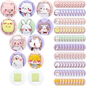 120 Pcs Kids Bandages, 10 Styles Cute Cartoon Adhesive Bandages Breathable Round Bandage, Colorful Vaccination Bandages Adhesive Dot Kids Bandage for Minor Cuts, Scrapes, Wounds, 0,9 Inch