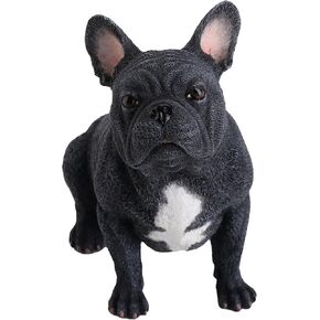 Veronese Design 4 1/4 Inch Black French Bulldog Sitting On Hindlegs Resin Figurine Hand Painted Animal Collectibles