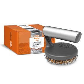 Yukon Glory™ Cast Iron Skillet Cleaner The Cast Iron Scrubber and Grill Brush - Perfect for Cleaning Cast Iron Cookware - Grills and Griddles - Built with Welded Stainless Steel Rings