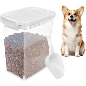 WBKTOOL 8 Lbs Dog Food Storage Container with Scoop - Airtight Cat Food Container - Buckle-Lock Pet Food Container for Dog, Cat, Bird - Dry Food Fresh Keeper Dog Food Bin Treat Container - Royal Blue