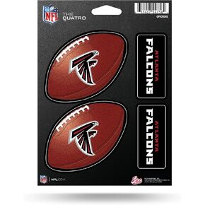 Rico Industries NFL Football Atlanta Falcons The Quatro Decal Set - 4 Piece Decal Set