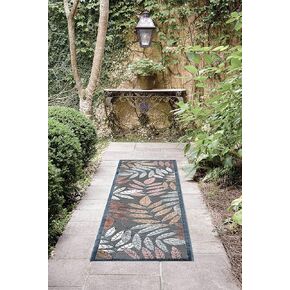 Water Resistant Modern 2x8 Indoor Outdoor Runner Rug | Floral Outdoor Rugs for Patios, Deck, Porch, Entryway, Hallway | Outside Area Rug | 2'2'' x 7'3''