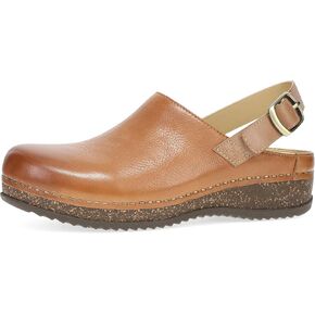 Dansko Women's Merrin Sling-Back Mule Clog - Dual Density Cork/EVA Midsole and Lightweight Rubber Outsole Provide Durable and Comfortable Ride on Patented Stapled Construction