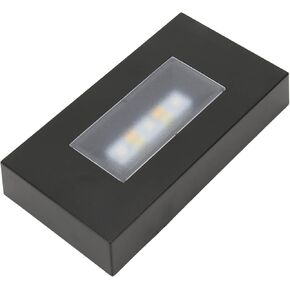 LED Light Stand Base, LED Light Stand Base with USB Powered Home Decoration Multi Mode Assorted Colors Black ABS Rectangular Light Display Base for Glass Box