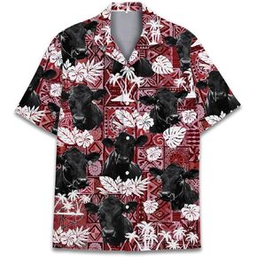 Hawaiian Shirt for Men Women Funny Hawaiian Shirt Mens Summer Beach Aloha Short Sleeve Casual Button Down
